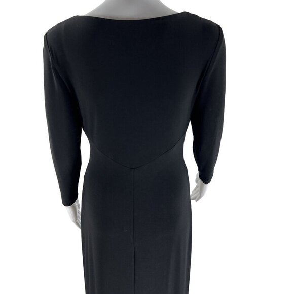 Ralph Lauren Womens Size 4 Black Evening Gown Pleated Elegant Romantic Stylish - Picture 12 of 16